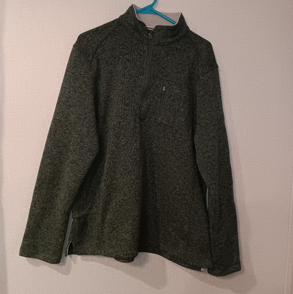 Woolrich Men's Dark Green Zip-Up Sweater Sz L